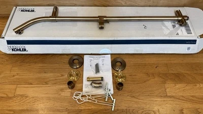 科勒 K-45905-BV HydroRail 改造淋浴带手臂活力拉丝青铜阅读 — 第 1/4 张图片