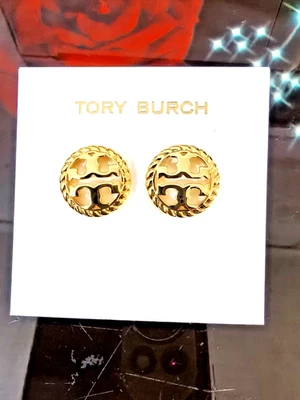 Pendientes Tory Burch Doble T Redondez Oro Foto 1 de 3