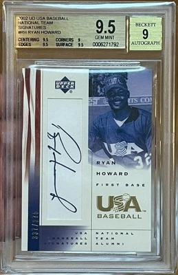 BGS 9,5 РАЙАН ГОВАРД 2002 Upper Deck сборная США RC автограф #'d /375 - Изображение 1 из 2