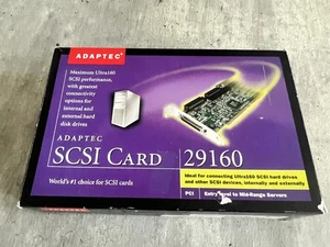 DELL Adaptec ASC-29160 PCI-X Ultra 160 SCSI Controller Card COMPLETE W/ BOX - Picture 1 of 8