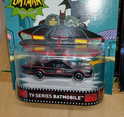 1/64 HOT WHEELS ENTERTAINMENT REAL RIDERS BATMAN TV SERIES 1966 BATMOBILE - Image 1 of 2