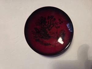Flambé Royal Doulton Collectable Red Miniature 4 1/8" Plate - Picture 1 of 2