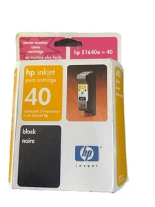 New Factory Sealed Genuine HP 40 Ink Black 51640A for DesignJet Expired 4/2002 - Picture 1 of 5