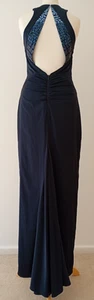 SIZE 8 COAST DRESS LONG MAXI SEQUIN NAVY BLUE OCCASION EVENING FORMAL PARTY GLAM - Picture 1 of 11