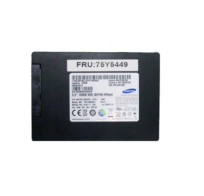 New Genuine Lenovo ThinkPad Edge E135 2.5" SATA 6.0GBS 128GB SSD HDD 75Y5483 - Image 1 of 1