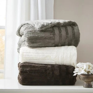 Madison Park Arctic Ultra Plush Down Alternative Throw 50x60 - Picture 1 of 14