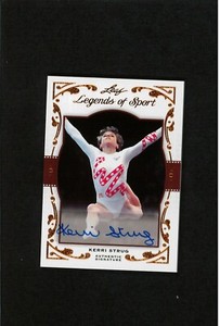 RARE #/20 Kerri Strug Auto MINT Gymnastics Autograph Leaf Legends of Sport