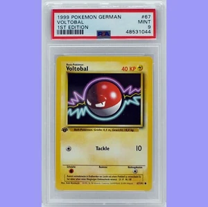 Pokemon 1st Edition Base Set German Voltorb (Voltobal) 67/102 PSA 9 MINT - Picture 1 of 4