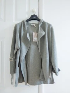 Wrap London Cotton Jersey Waterfall Jacket, Sage Green, UK8, New - Picture 1 of 10