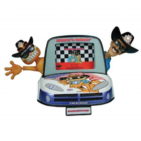 Richard Petty & Garfield the Cat Bobble Head Photo Frame Car Winnin' & Grinnin Cover