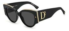 Dsquared2 Sunglasses D2 0032 / S  2M2 / IR Black / Gold grey Woman