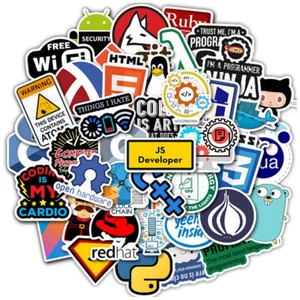 50 sztuk / pakiet programistów hakerów Linux Python naklejka na lodówkę laptop PC naklejka - Zdjęcie 1 z 9