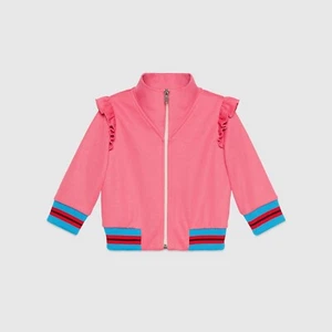 NWT Gucci Technical Jersey Pink Ruffle Graphic Print Sweatshirt Size 24M $495.00 - Picture 1 of 12