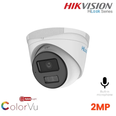 HIKVISION HILOOK 2MP DOME IP POE COLORVU CAMERA SMART HYBRID LIGHT 2 WAY AUDIO - Image 1 of 4