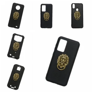 For Oukitel C21 Pro C15 C19 C22 WP5 WP6 Metal Lion Finger Holder Soft TPU Cover - Picture 1 of 7