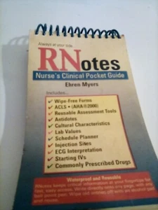 RN Notes : Nurse's Clinical Pocket Guide by Ehren Myers FREE SHIPPING - Picture 1 of 2