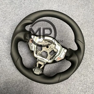 Custom Smooth Leather Steering Wheel Fit For Nissan 370Z Z34 QX70 FX50 2009-2021 - Picture 1 of 8
