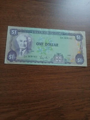 Jamaica $ 1 Dollar 1987 Sir Alexander Bustamante Bank Note  - Image 1 of 2