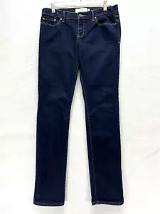 Abercrombie & Fitch Erin Straight Leg Jeans Womens Size 6 R - Dark Wash Low Rise - Picture 1 of 12