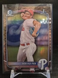 2025 Bowman - Chrome Prospects Wen-Hui Pan #BCP-6 Reptilian Refractor (RC) - Picture 1 of 2