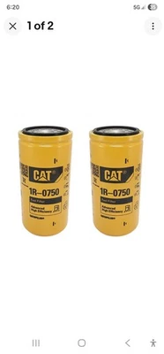 Fuel Filter (2pk)  Genuine  Caterpillar CAT 1R-0750 Fuel Filter .  - Image 1 of 2