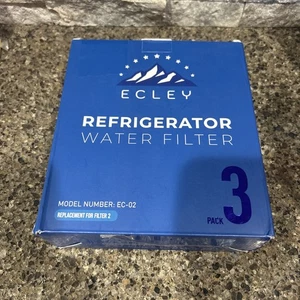3-Pack ECLEY Refrigerator Water Filter EC-02 Compatible Kenmore Whirlpool New - Picture 1 of 3