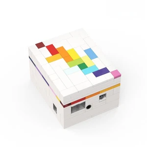 Moc 220pcs Rainbow Road Puzzle Box Educational Toys Building Block Kit Build DIY - Picture 1 of 12