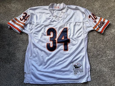 NFL 沃尔特·佩顿 1975 年芝加哥 85 熊队复古球衣 34 米切尔·尼斯 — 第 1/4 张图片