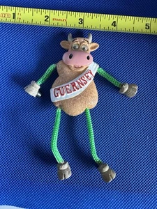 GUERNSEY, COW MAGNETS WITH MAGNETIC LEGS AND ARMS  SOUVENIRS FRIDGE MAGNET - Picture 1 of 10