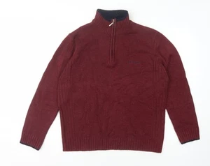Pierre Cardin Men's Red Full Zip Jumper - L - Picture 1 of 12