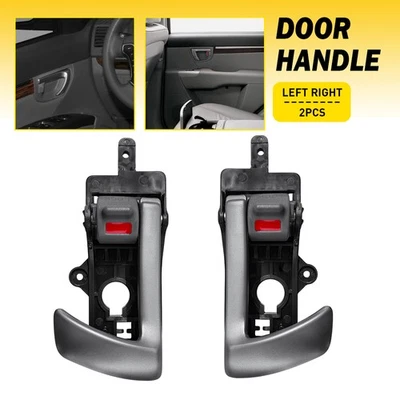 2X Maçaneta interna interna da porta motorista e passageiro para 2007-12 Hyundai Santa Fe - Imagem 1 de 4