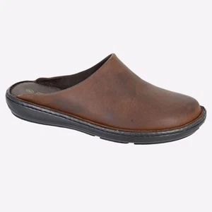 Roamers Kelvin Stitchdown Herren Freizeit Designer Komfort Lederslipper Braune - Imagen 1 de 2
