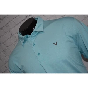 Camisa polo de golf Callaway para hombre talla XL azul a rayas rendimiento poliéster Opti-Dri - Imagen 1 de 6