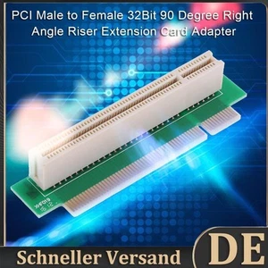 PCI Mâle vers Femelle, Adaptateur Carte d'extension 32 bits 90 degrés Riser avec rech - Photo 1/14