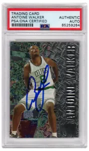 Antoine Walker Signed Celtics 1996-97 Fleer Metal Rookie Card #153 - (PSA/DNA) - Picture 1 of 2