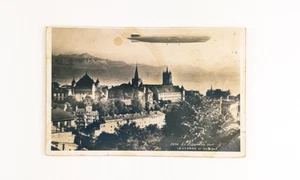 Cartolina Le Zeppelin sur - Lausanne et les Alpes Viaggiata anno 1931 - Imagen 1 de 2