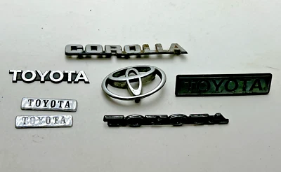 Lot of 7 Emblems Toyota Corolla Grill Emblem Fender Ornament Badge Trim Molding - Image 1 of 4