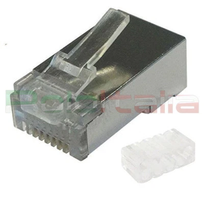 10x Conector RJ45 Cat6 Blindado FTP Plug para Cable de Red Ethernet Lan 8p8c - Imagen 1 de 4