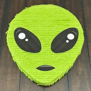 Green Alien Martian 👽 Head  | 17” Piñata | Birthday Fun Party Pinata - Bild 1 von 4