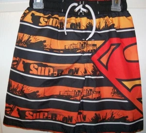 Superman Multi Color Swim Board Shorts Suit Trunks Boys Size 4 / 5 NWT - Picture 1 of 2