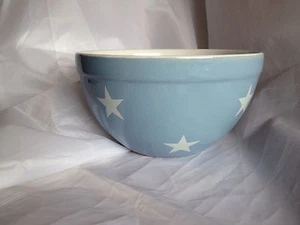 Schüssel Schale    Stern   weiß auf hellblau - Bild 1 von 1