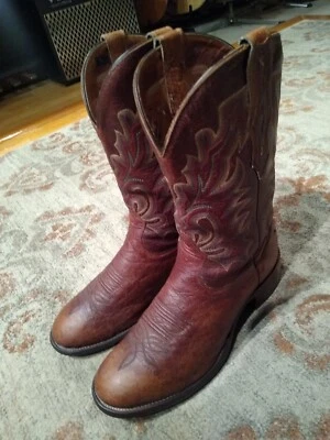 BOTAS VAQUERAS BOULET MARRÓN AVESTRUZ LISO Y CUERO PUNTA R SUPERIOR #8520 PARA HOMBRE 9E Foto 1 de 4