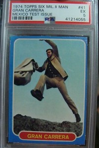 🎈 Six Million Dollar Man 1974 6 TEST Topps trading bionic MEXICAN  PSA 5 #41