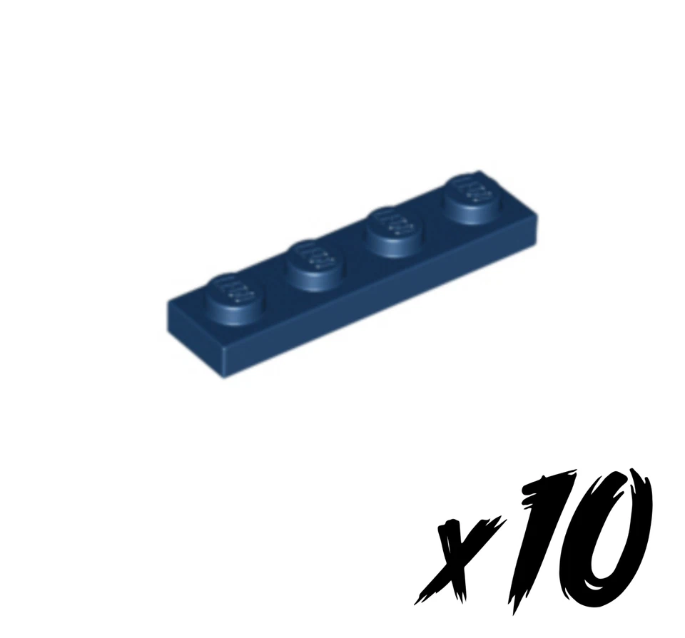 10x LEGO 3710 • 1x4 Plate • Platte • dunkelblau • Dark Blue - Bild 1 von 1
