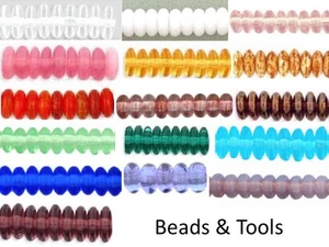 Czech Beads - Pressed Rondell 6mm - Sold per strand BEADS & TOOLS AUSTRALIA - Picture 1 of 24