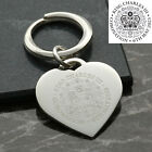 Sterling Silver King Charles Coronation Souvenir Heart Key Ring Official Emblem