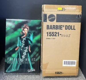 1996 Emerald Embers Barbie Doll The Jewel Essence Collection by Bob Mackie NIB - Picture 1 of 4