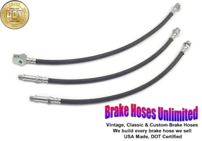 BRAKE HOSE SET Ford Truck F100, 1/2 Ton, 1966 1967 1968 1969 1970 1971 - Image 1 of 2