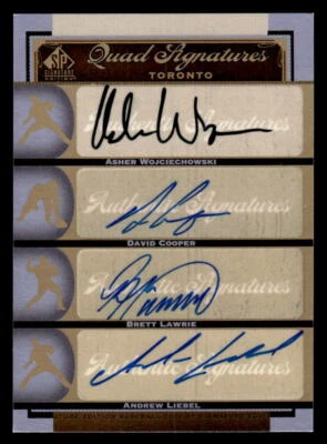 2012 SP Quad Signatures #TOR15 Brett Lawrie /Liebel/Wojciechowski/Cooper - Image 1 of 2