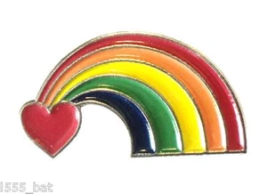 LGBT Love Rainbow Pride Lesbian Gay Bisexual Transgender Metal Enamel Pin Badge - Picture 1 of 2
